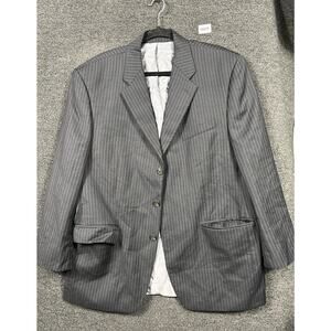 Ralph Lauren Blazer Mens 44R Gray Pinstripe Wool Made In Canada Dillard's Jacket